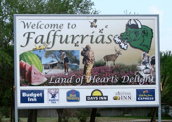Falfurrias, Texas Welcome Sign