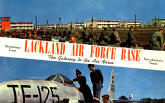 Lackland A. F. B., Texas Air Force Base San Antonio, Texas postcard