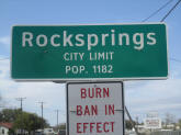 Rocksprings Sign - Rocksprings, Texas